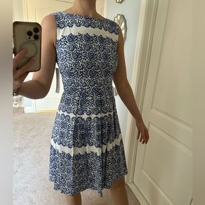 Maggy London Blue and White Summer Dress